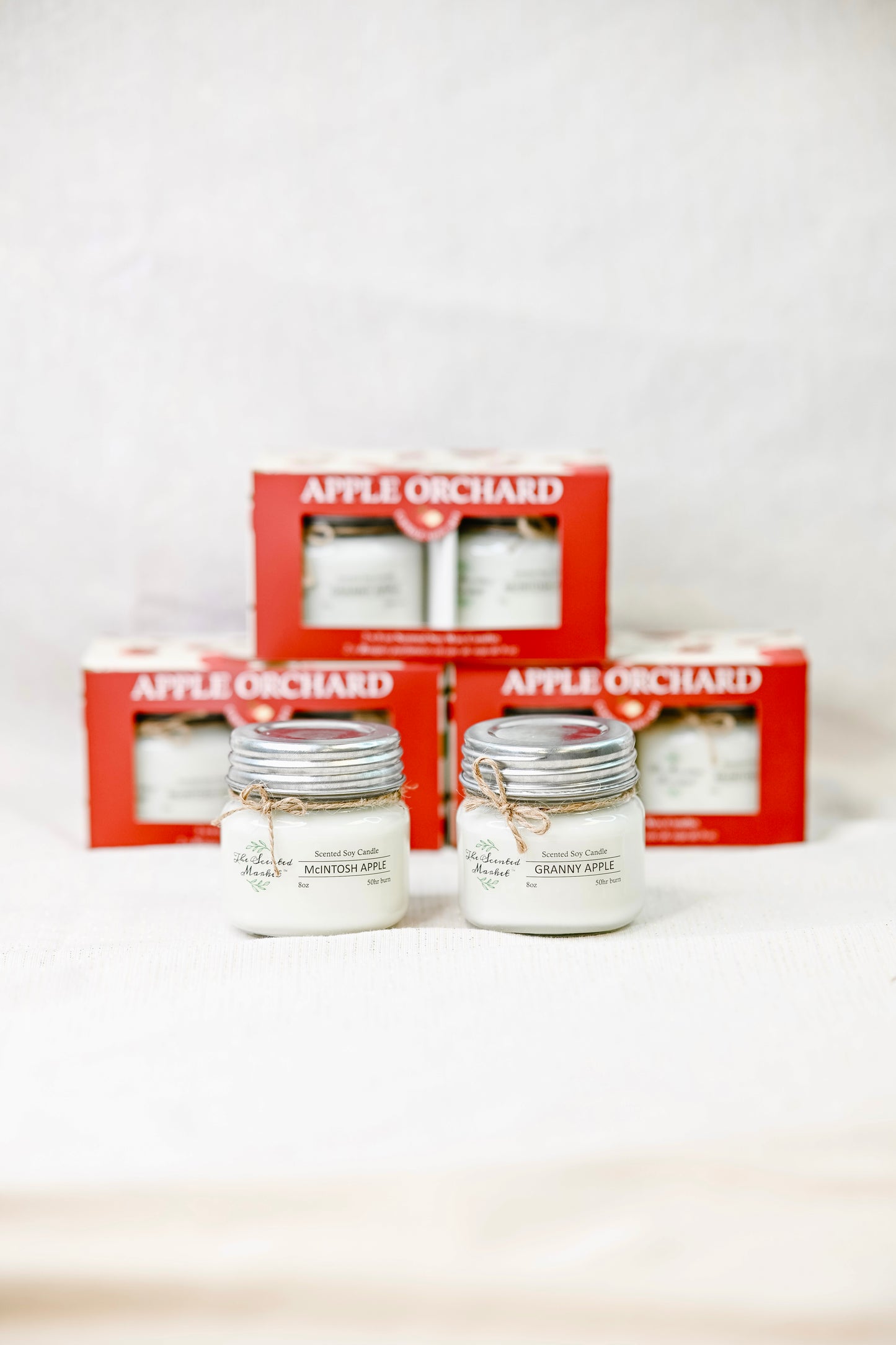 Exclusive Apple Orchard Candle 2 Pack – Granny Apple & McIntosh Apple – Fall Soy Candles