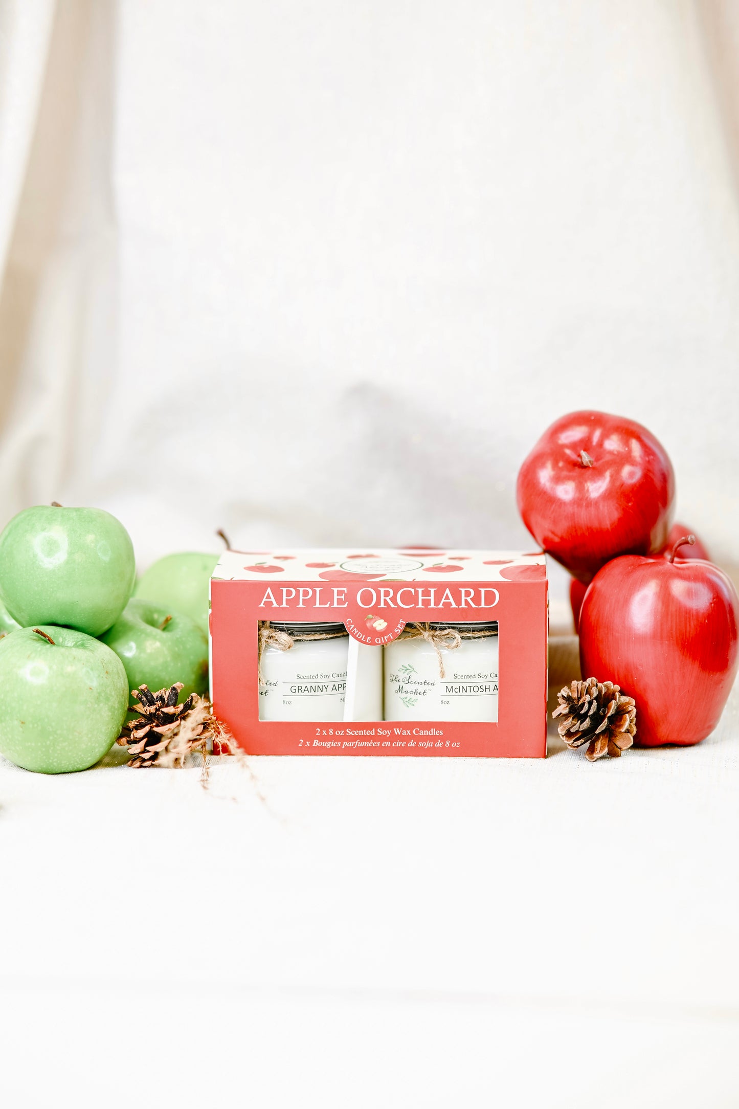Exclusive Apple Orchard Candle 2 Pack – Granny Apple & McIntosh Apple – Fall Soy Candles