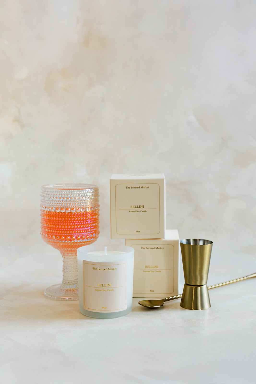 Cocktail BELLINI Soy Wax Candle
