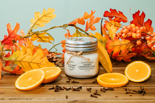 ORANGE CINNAMON CLOVE Soy Wax Candle 8 oz