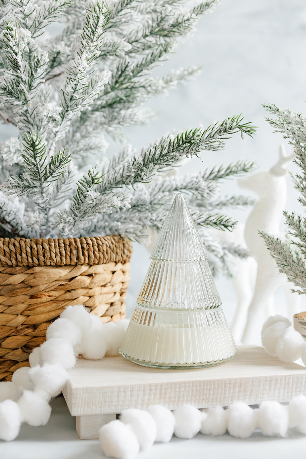 Glass Christmas Tree Soy Wax Candle 14 oz - O'CHRISTMAS TREE