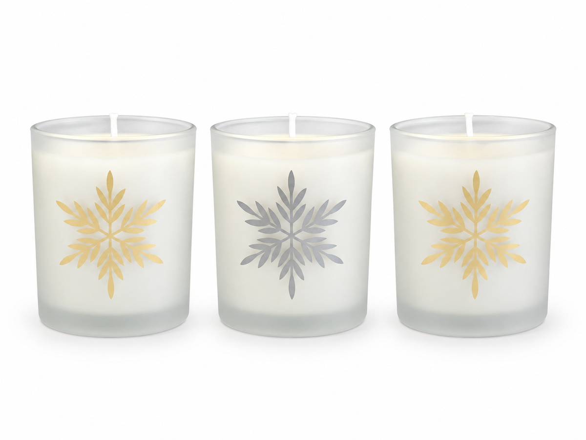 BAYBERRY Frosted Holiday Trio Candle Gift Set