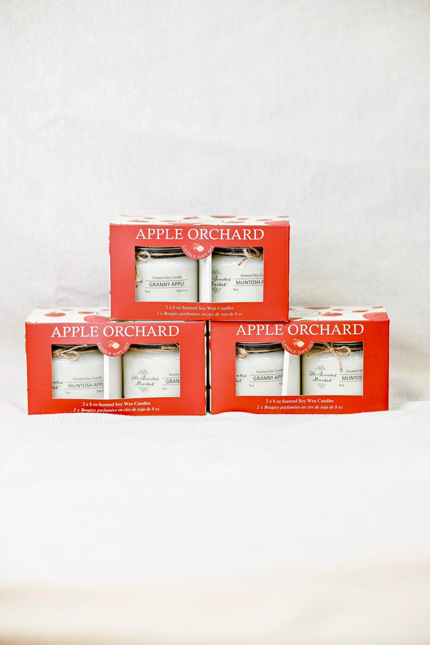 Exclusive Apple Orchard Candle 2 Pack – Granny Apple & McIntosh Apple – Fall Soy Candles