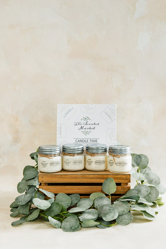 Candle Time Gift Box – 4 Scented Soy Candles