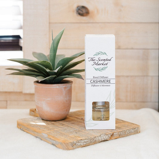 Cashmere Reed Diffuser – Long-Lasting Room Fragrance with a Soft, Cozy Scent - The Scented Market Home Fragrances