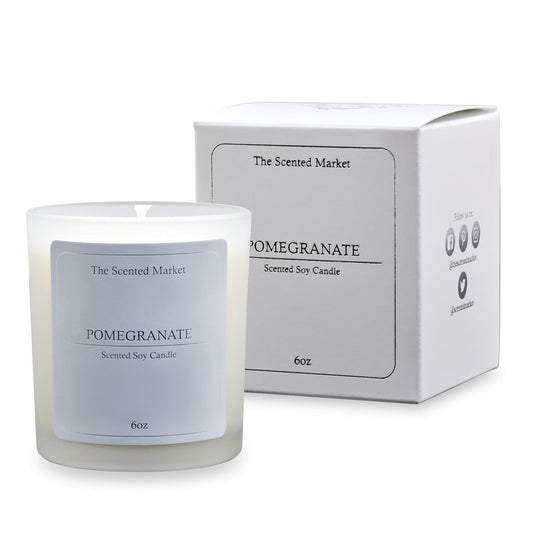 Crisp POMEGRANATE Soy Wax Candle - The Scented Market Candles