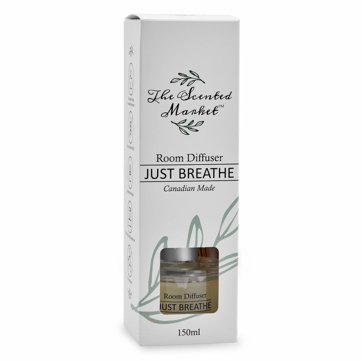 Just Breathe Reed Diffuser – Long-Lasting Invigorating Room Fragrance - The Scented Market Home Fragrances