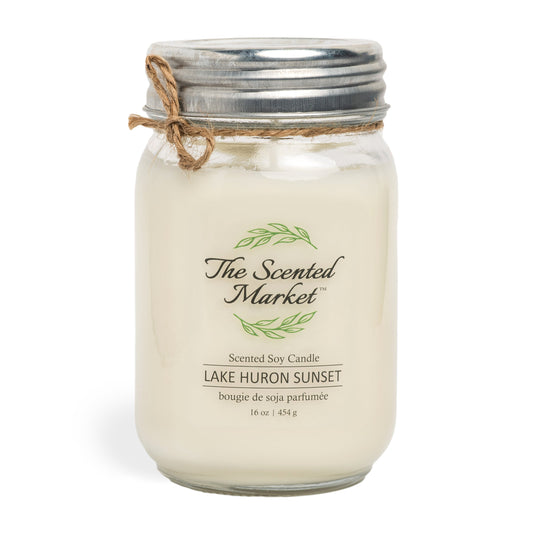 LAKE HURON SUNSET Soy Wax Candle 16 oz - The Scented Market Candles