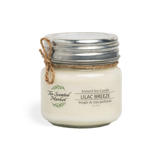 LILAC BREEZE Soy Wax Candle 8 oz - The Scented Market Candles