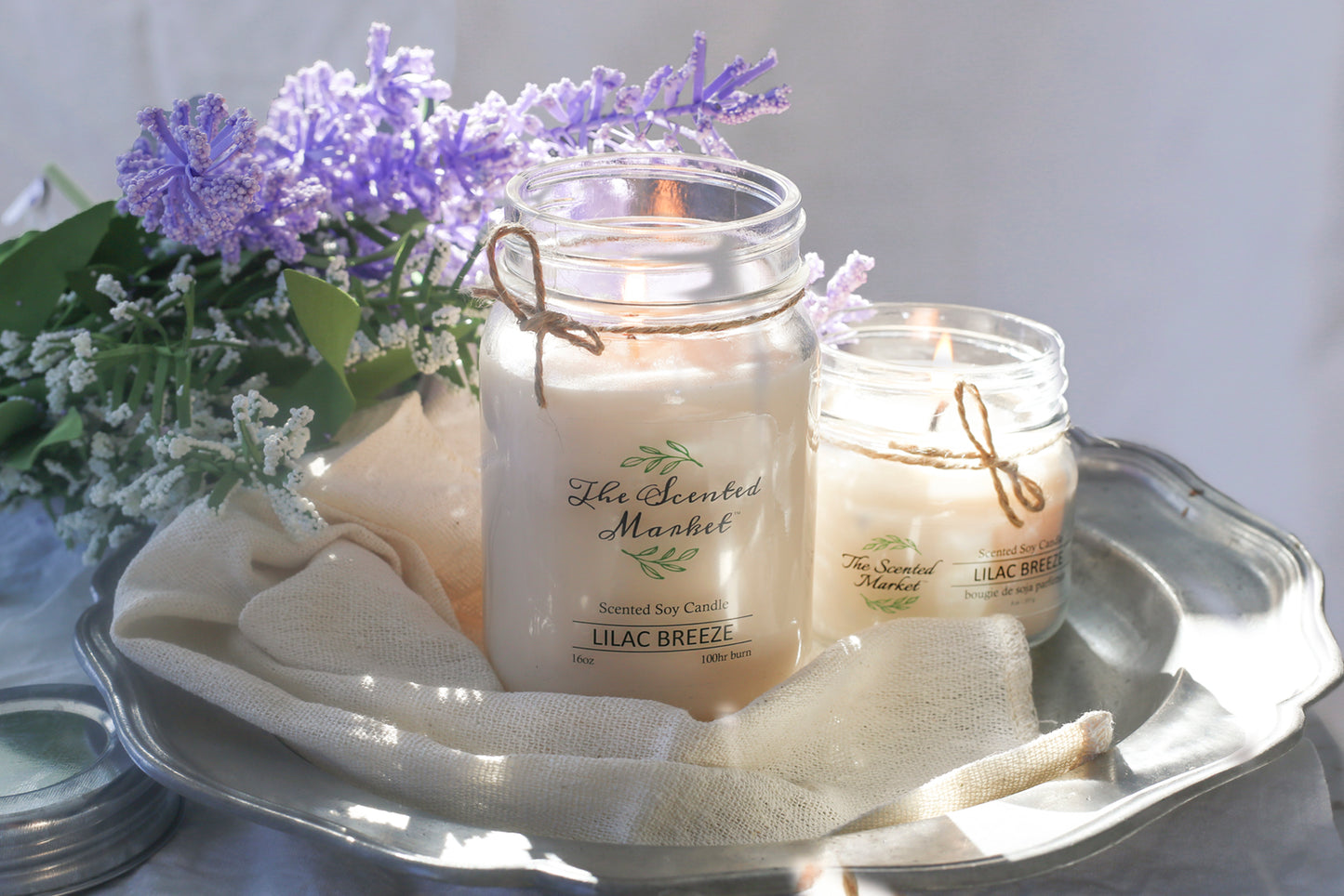 LILAC BREEZE Soy Wax Candle 16 oz