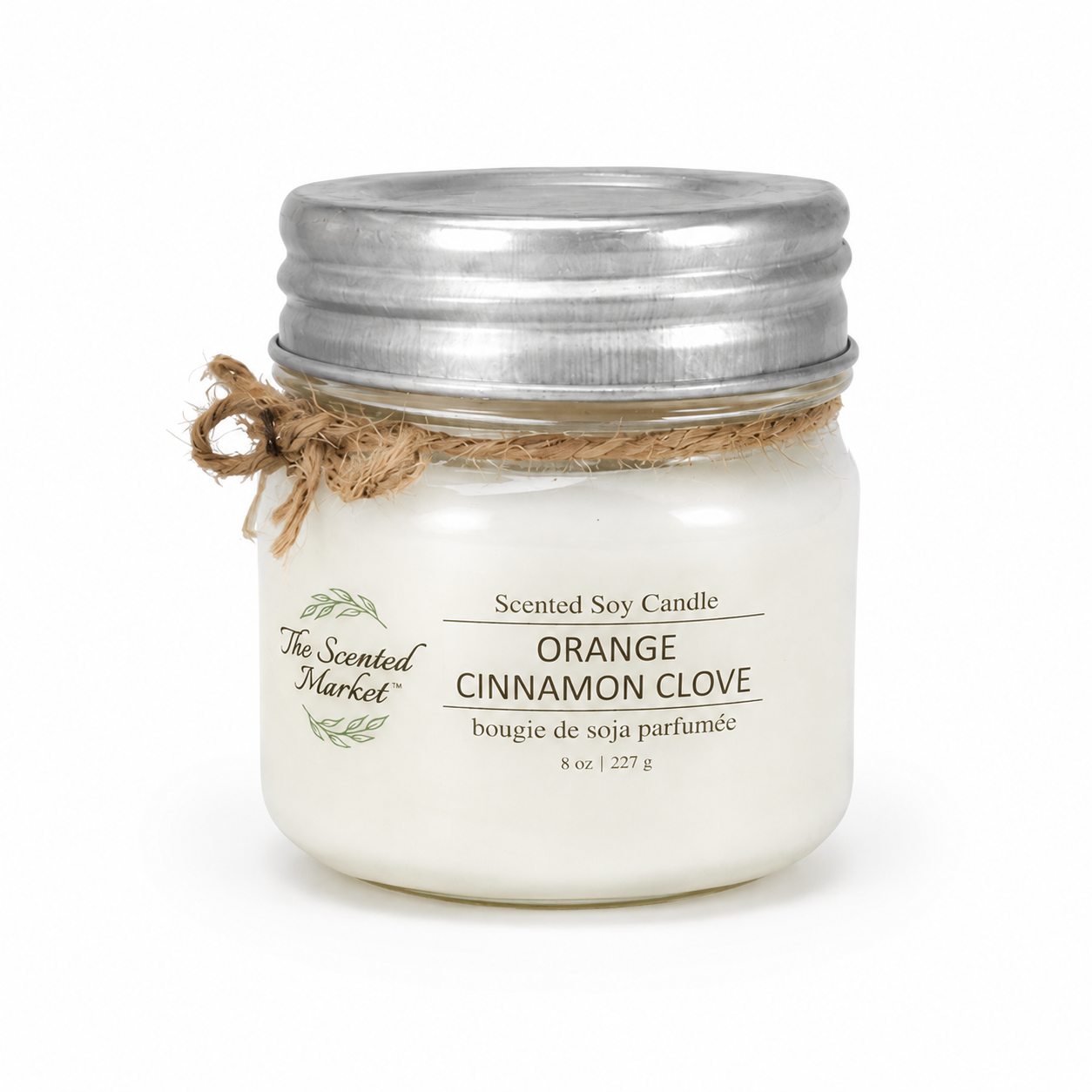 ORANGE CINNAMON CLOVE Soy Wax Candle 8 oz