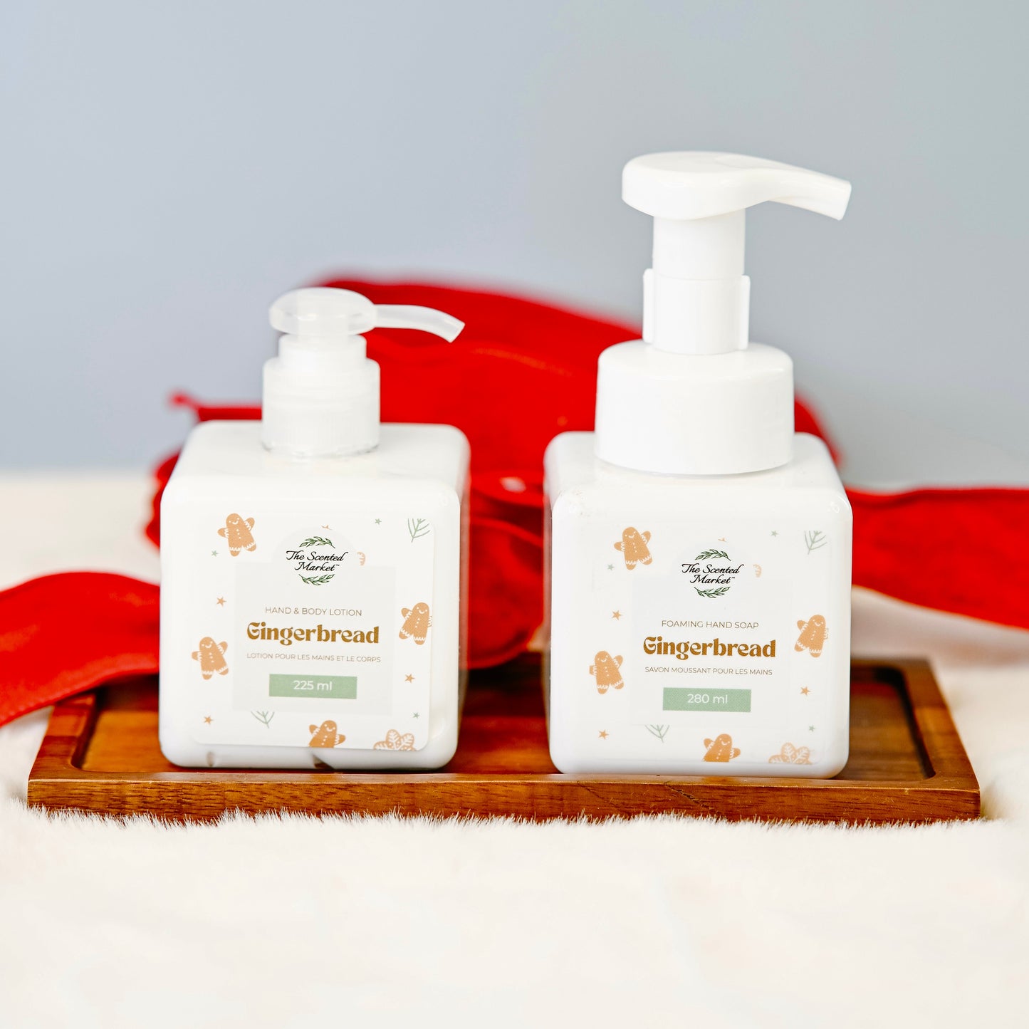 The Gingerbread Gift Set - Foaming Hand Soap + Body Lotion Duo - The Scented Market Bath & Body Gift Sets