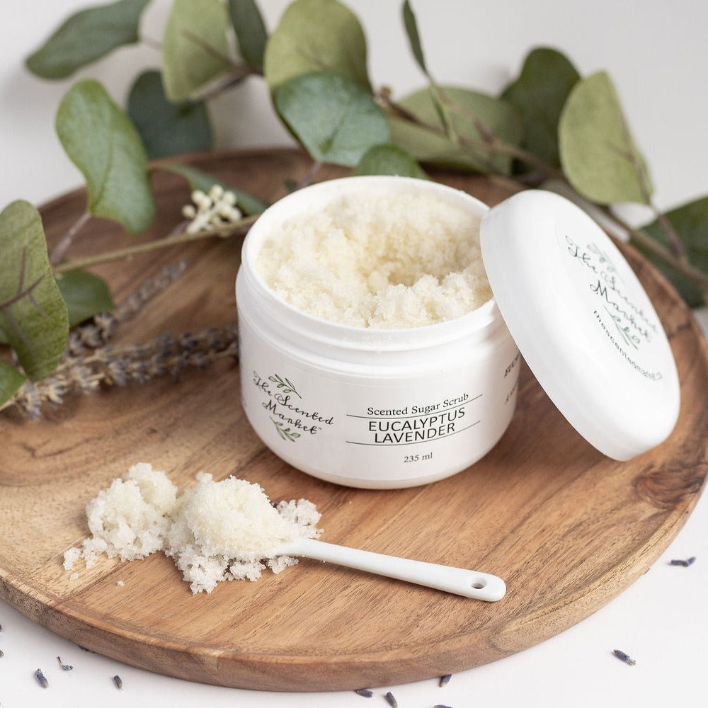 Eucalyptus Lavender Sugar Scrub – Soothing Exfoliation and Hydration