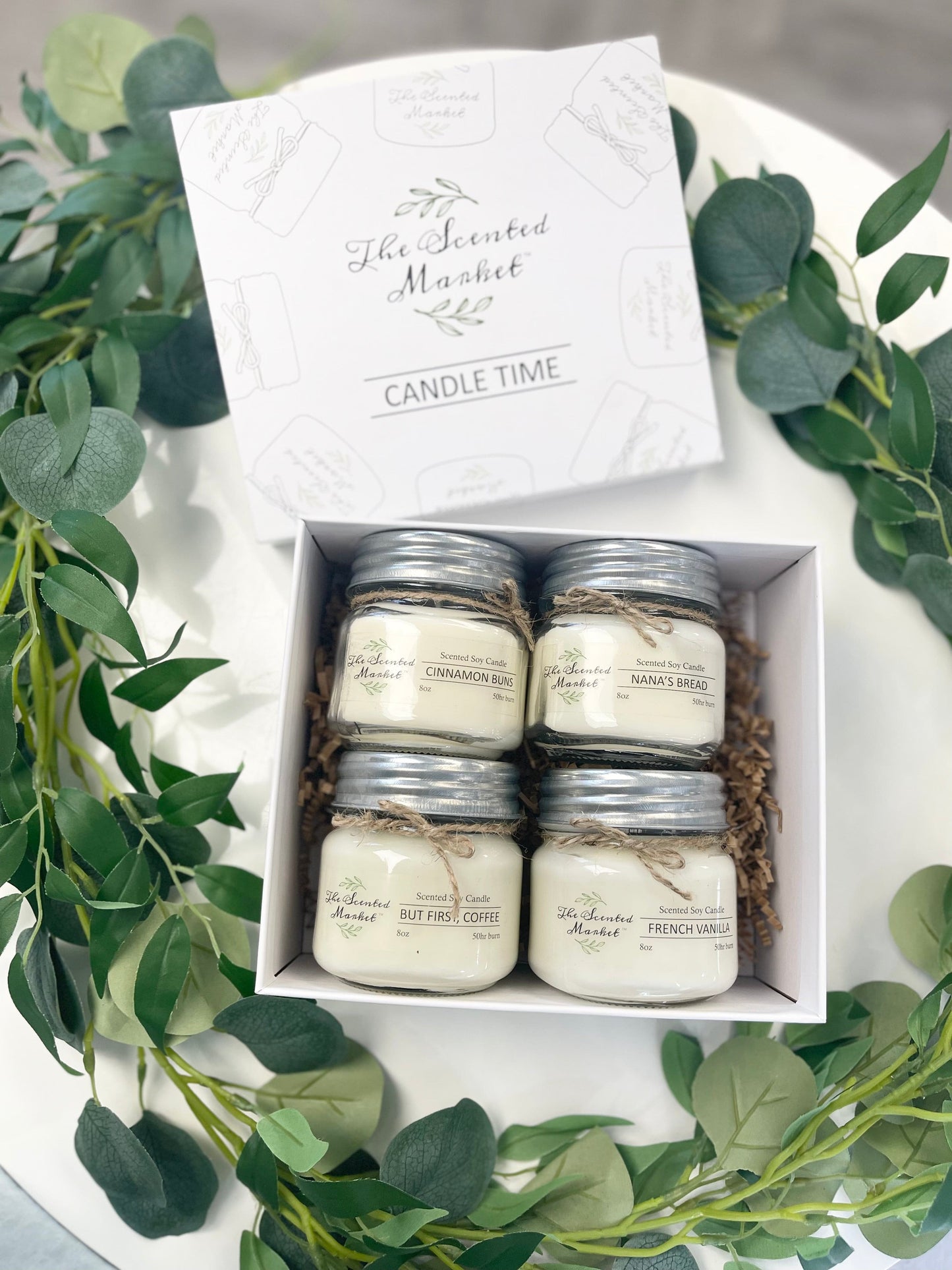 Candle Time Gift Box – 4 Scented Soy Candles
