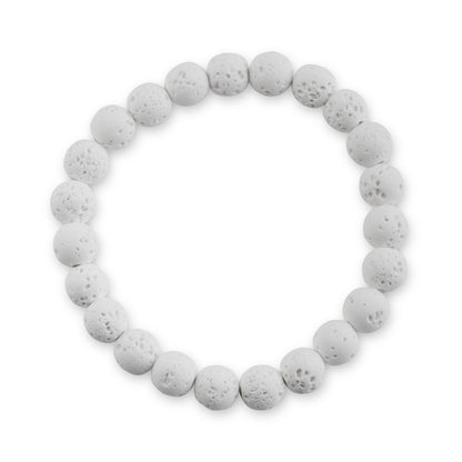 White Lava Stone Bracelet – Aromatherapy Oil Bracelet