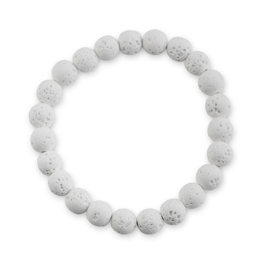 White Lava Stone Bracelet – Aromatherapy Oil Bracelet