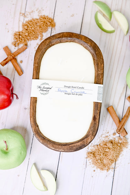 Brown Oval Dough Bowl - APPLE CRUMBLE