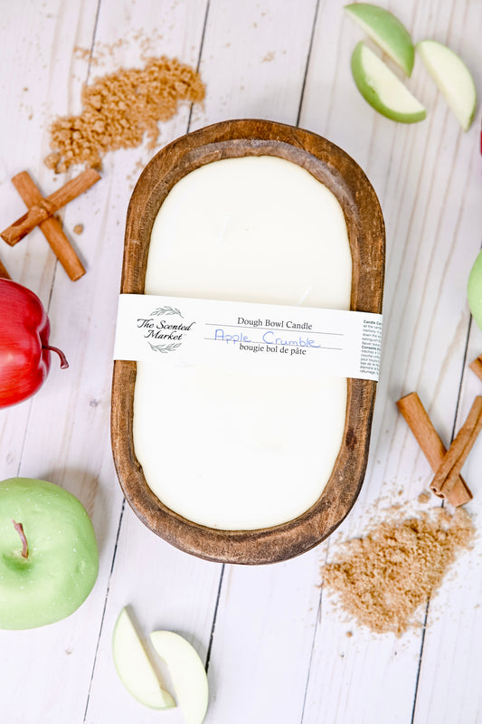 Brown Oval Dough Bowl - APPLE CRUMBLE