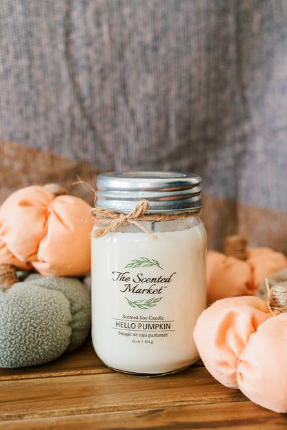 HELLO PUMPKIN Soy Wax Candle 16 oz