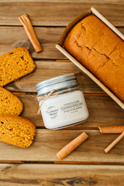 PUMPKIN SPICE CAKE Soy Wax Candle 8 oz - Scent of October