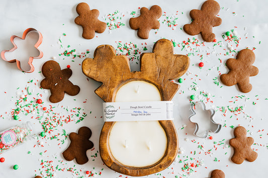 Reindeer Dough Bowl - Holiday Joy