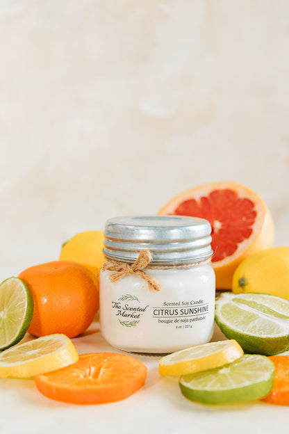 CITRUS SUNSHINE Soy Wax Candle 8oz