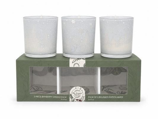 BAYBERRY Frosted Holiday Trio Candle Gift Set