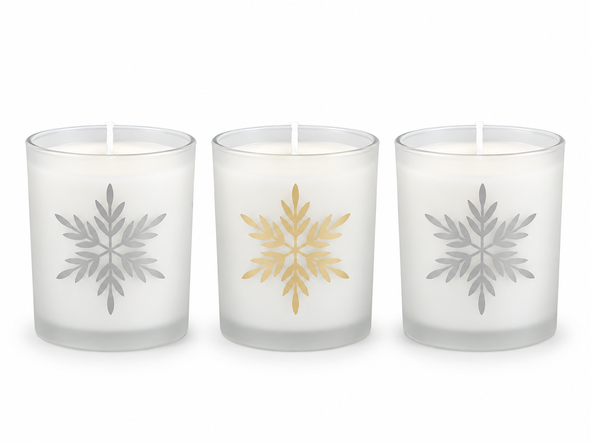 BAYBERRY Frosted Holiday Trio Candle Gift Set