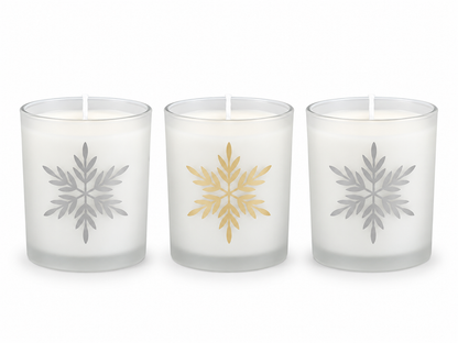 BAYBERRY Frosted Holiday Trio Candle Gift Set