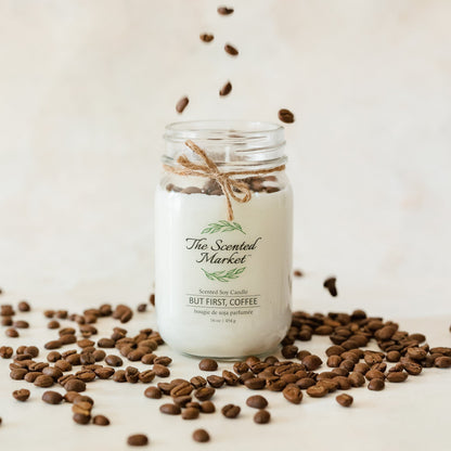 BUT FIRST, COFFEE Soy Wax Candle 16 oz - The Scented Market  Candles   
