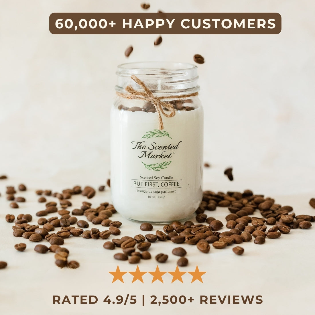 BUT FIRST, COFFEE Soy Wax Candle 16 oz - The Scented Market  Candles   