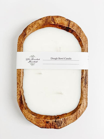 Brown Oval Dough Bowl - BALSAM FIR - The Scented Market  Candles   