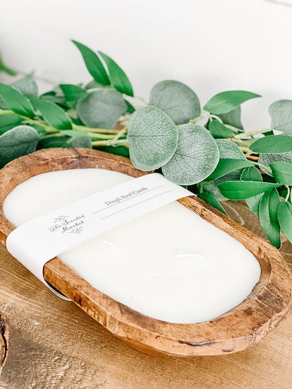 Brown Oval Dough Bowl - EUCALYPTUS LAVENDER - The Scented Market  Candles   