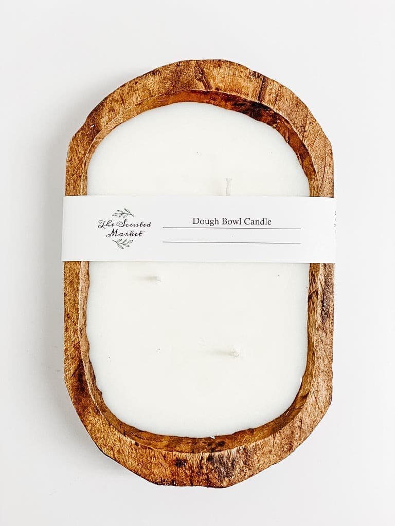 Brown Oval Dough Bowl - Just Breathe - The Scented Market  Candles   
