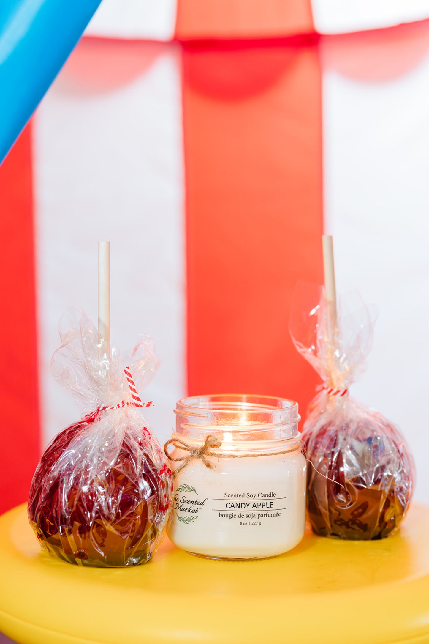 Carnival Candy Apple Soy Wax Candle 8 oz