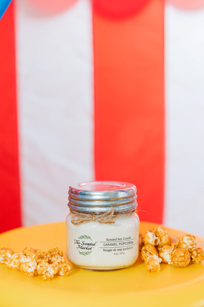 Carnival Caramel Popcorn Soy Wax Candle 8 oz