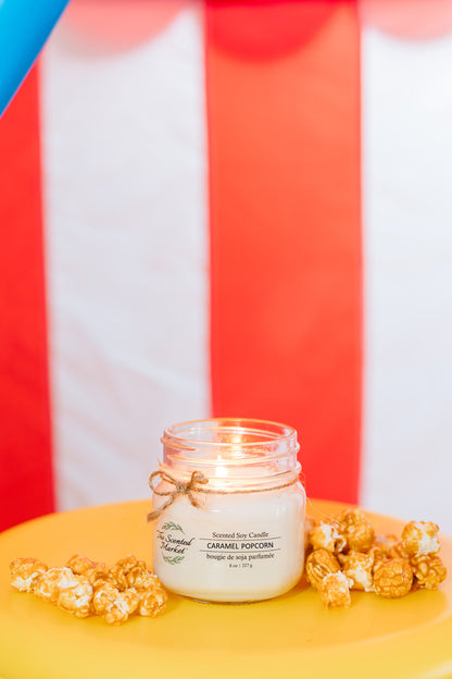 Carnival Caramel Popcorn Soy Wax Candle 8 oz