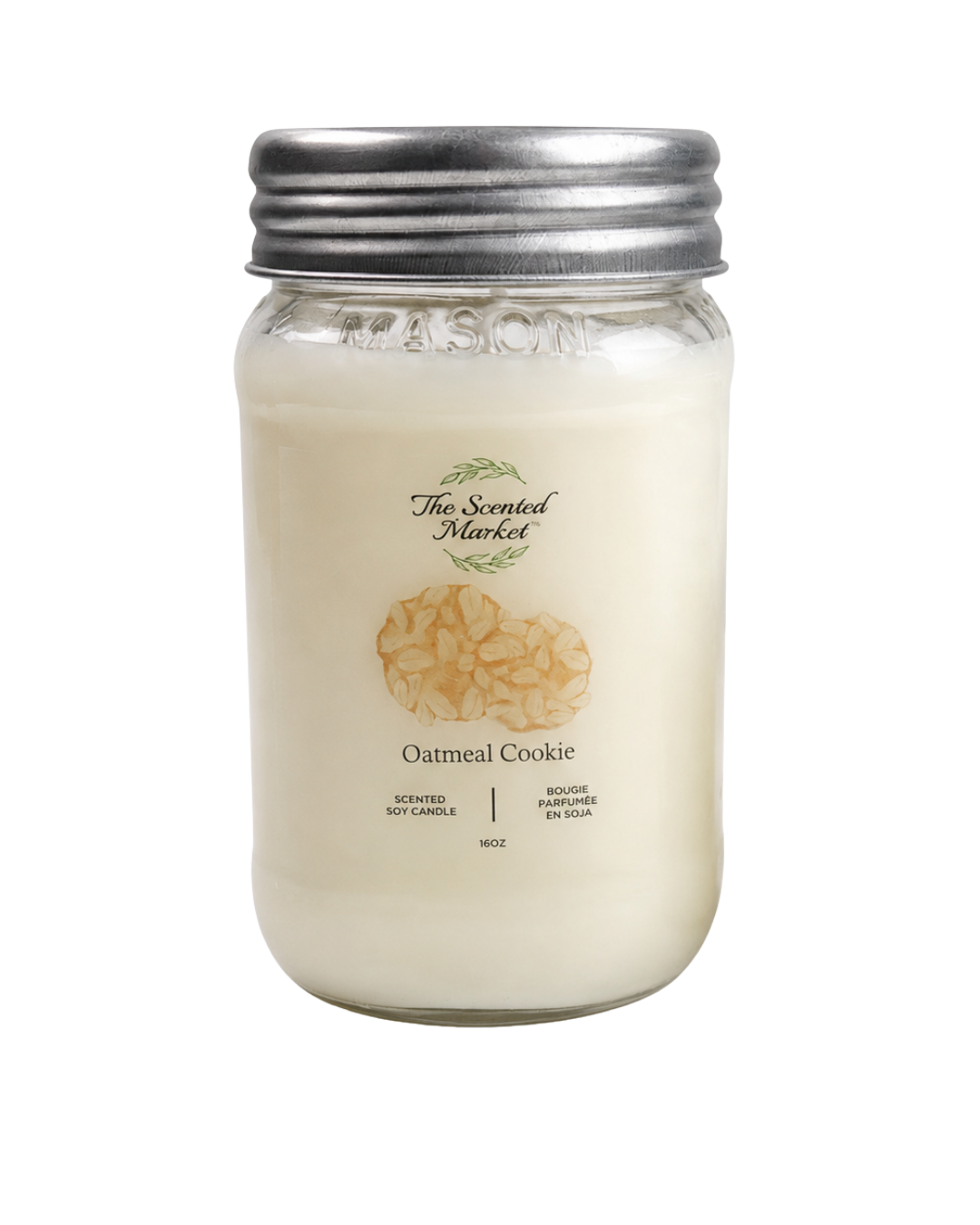 Oatmeal Cookie Scented Soy Candle | Warm Bakery Candle | 16 oz, 100 Hour Burn