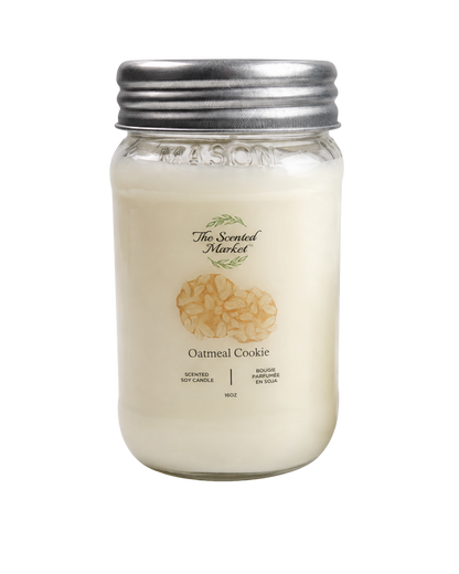 Oatmeal Cookie Scented Soy Candle | Warm Bakery Candle | 16 oz, 100 Hour Burn