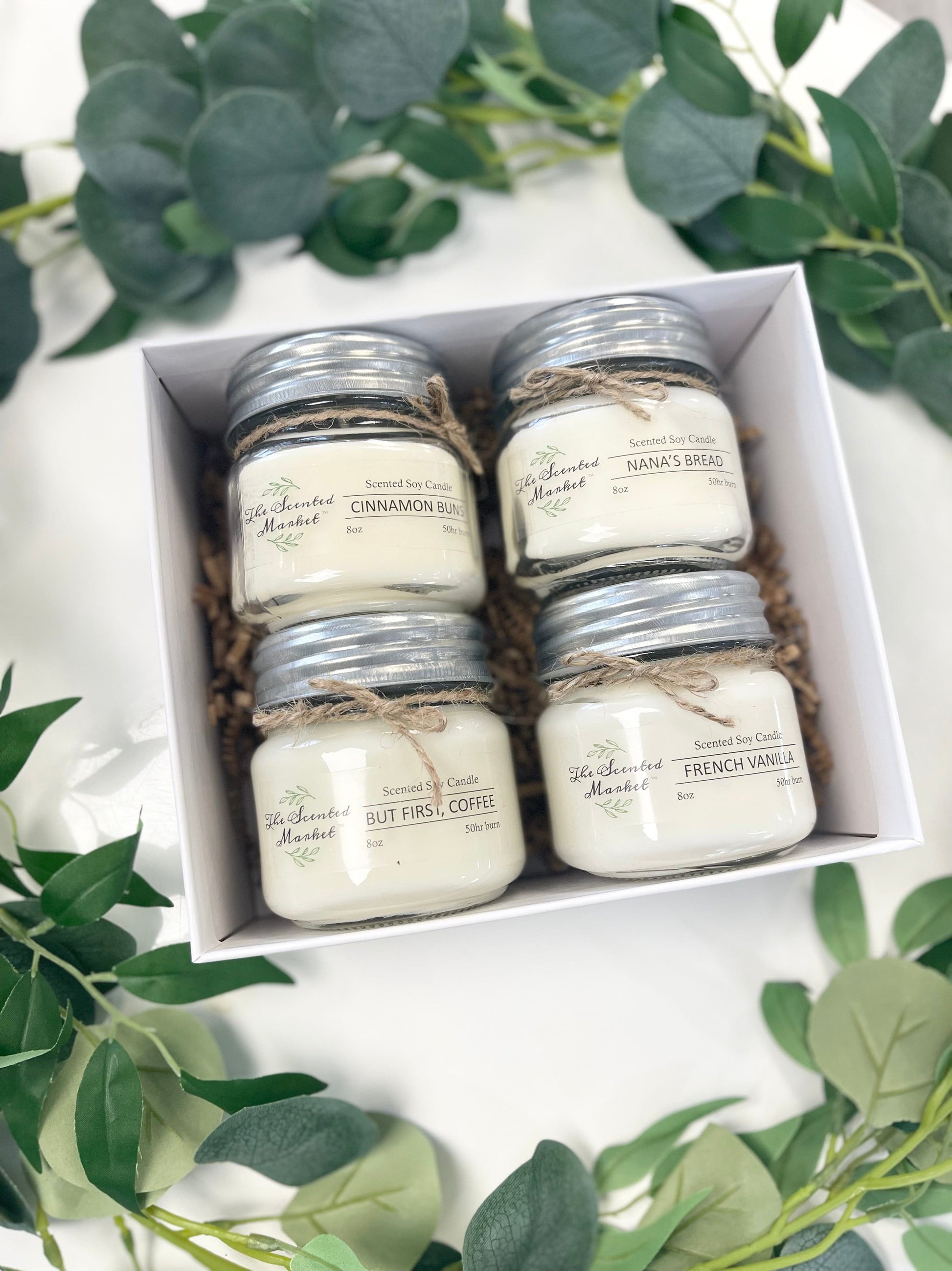 Candle Time Gift Box – 4 Scented Soy Candles - The Scented Market  Candles   