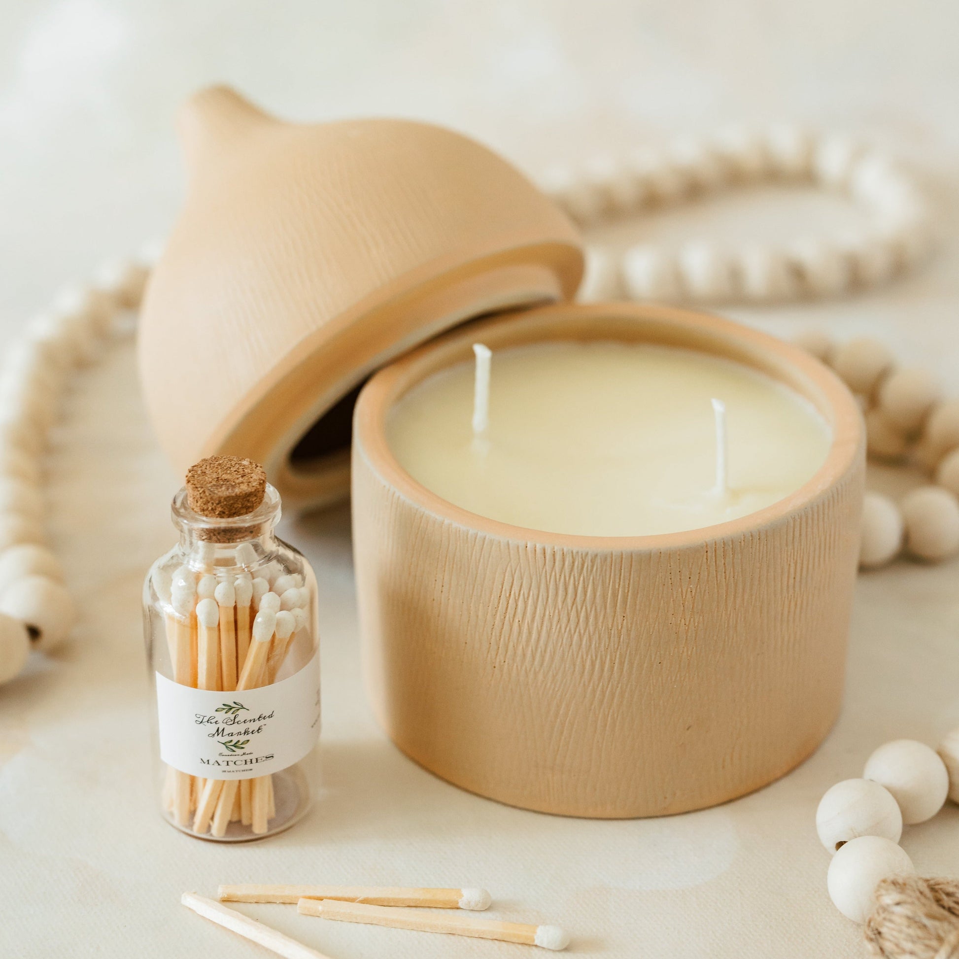 Clay Collection - CREAM Soy Wax Candle - The Scented Market  Candles   
