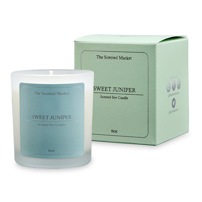 Crisp SWEET JUNIPER Soy Wax Candle - The Scented Market  Candles   