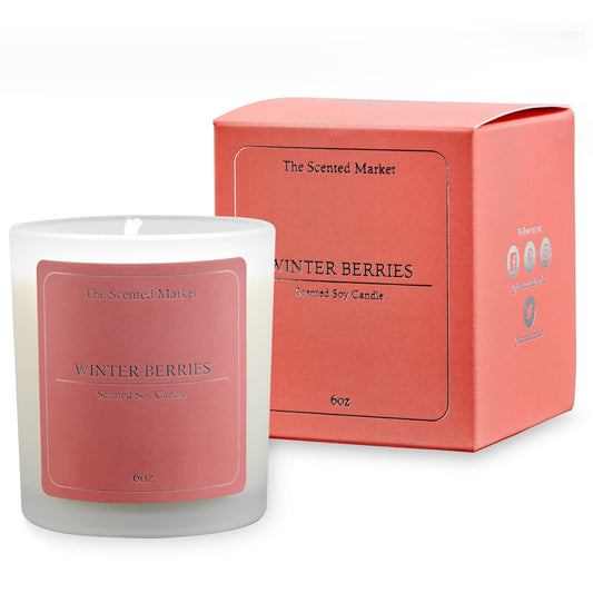 Crisp WINTER BERRIES Soy Wax Candle - The Scented Market  Candles   