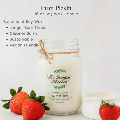 FARM PICKIN' Soy Wax Candle 16 oz