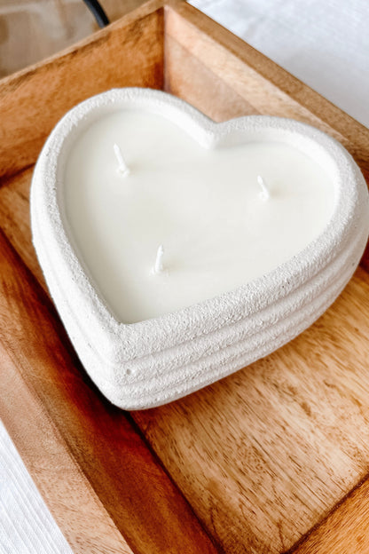 Cement Heart Ripple Vessel - The Scented Market     