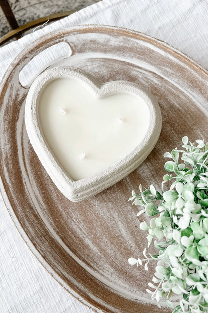 Cement Heart Ripple Vessel - The Scented Market     