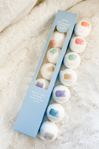 Winter Bath Bomb Box - 7 Pack