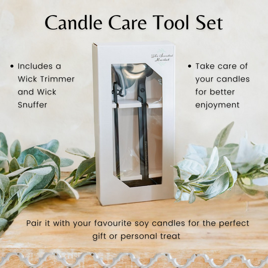Candle Care Tool Set – Wick Trimmer & Snuffer for Clean Soy Candle Burning