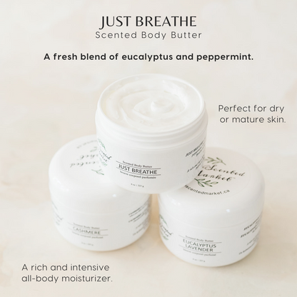 JUST BREATHE Scented Body Butter - The Scented Market  Lotion & Moisturizer   