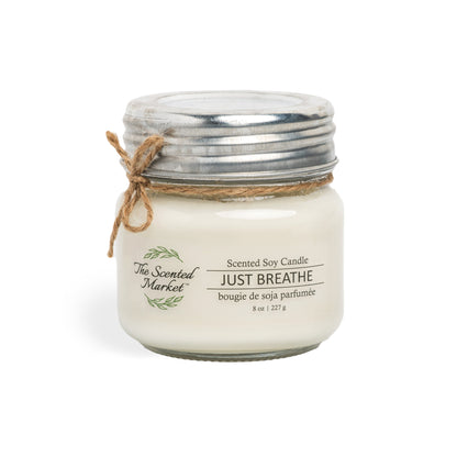JUST BREATHE  Soy Wax Candle 8 oz - The Scented Market  Candles   